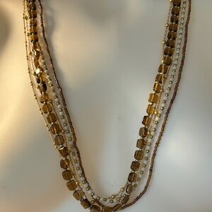 Elegant Multi-Strand Beaded Necklace NWT